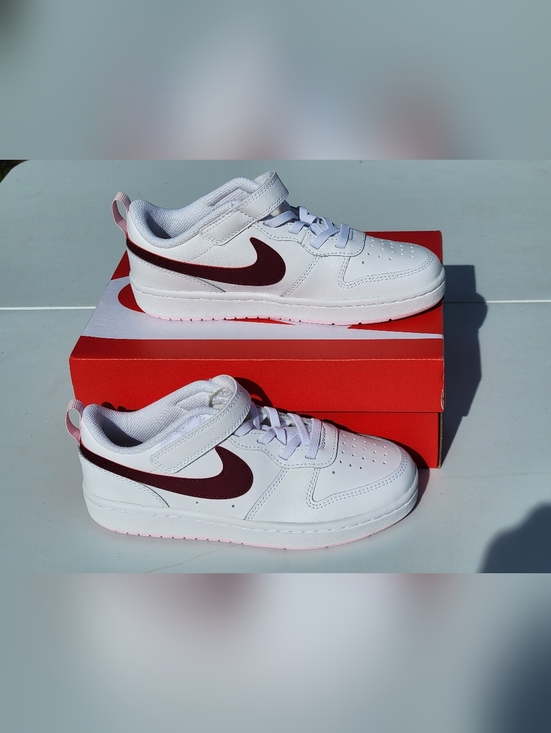 Nike Other - KIDS 2Y NIKE COURT BOROUGH LOW 2 SNEAKER SHOE – WHITE/DARK BEETROOT – NEW IN BOX